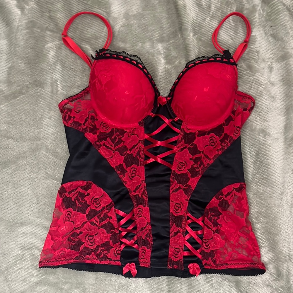 Red Lace Corset “Just Sexy”